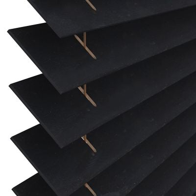 Holzjalousie Basswood 50 mm Schwarz